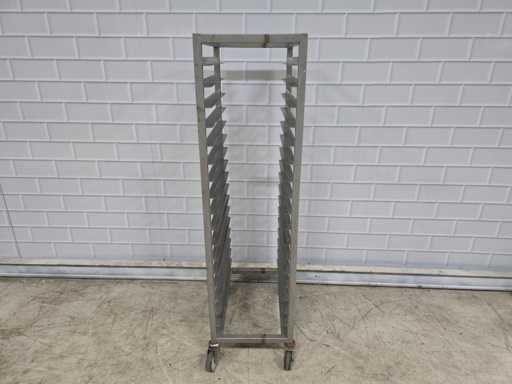 18-piece stainless steel shelf trolley