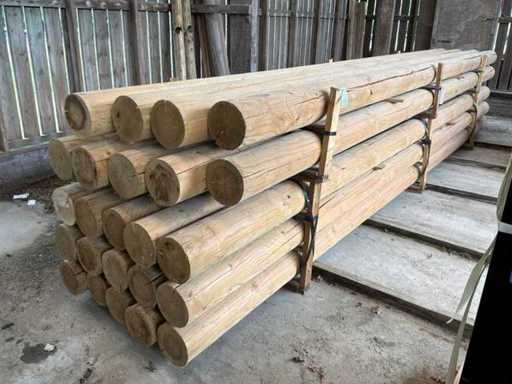 Wooden posts 6000xØ195mm (24x)