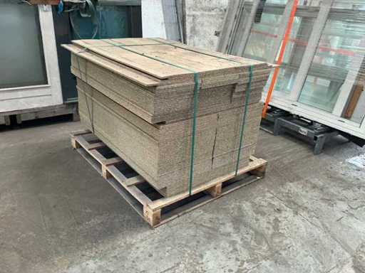 Spaanplaat stroken 65m2