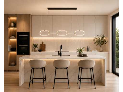 LED Design Hanglamp 36W – 4000K Neutraal Wit - Rose Gold – IP20 – EMPIRE-36