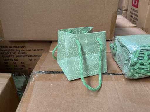 Partij Bags Classique bag green 10,5x10,5x10,5cm (2980x)