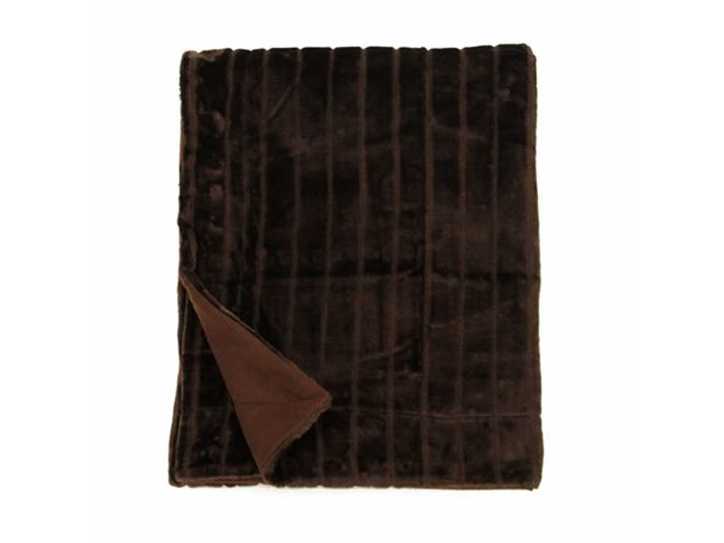 2x Blanket Fur Sabre Brown 150x200 cm