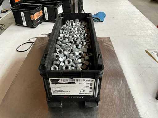 Écrou hexagonal Würth 15,85 kg M12 dans boîte empilable