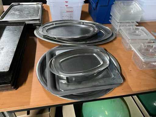Gamelles de service en acier inoxydable (15x)