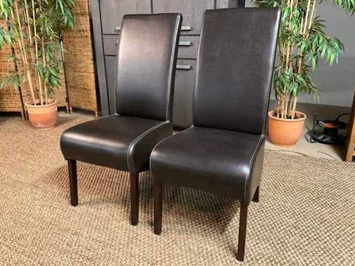 Scaun de sufragerie din piele (2x)