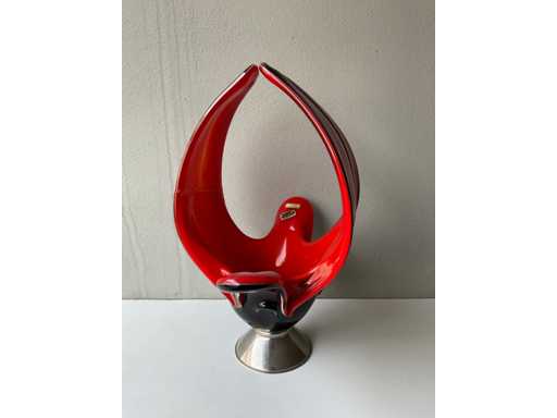 Kunstobjekt aus geblasenem Glas