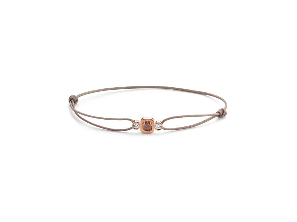 Bracelet with pink diamond set in gold (U03649)