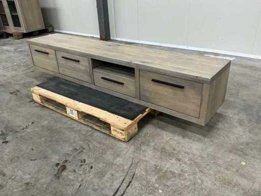 Eichen-TV-Möbel 35,5x216x42,5 cm