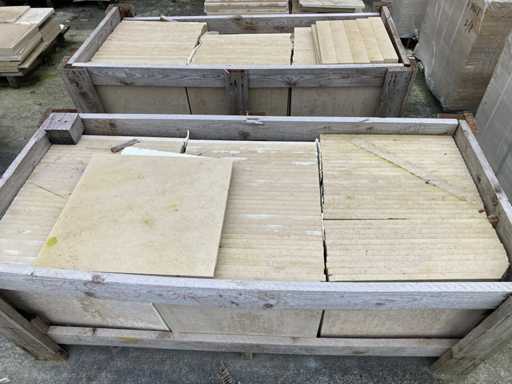 2 casse in pietra bianca borgognosa Massangis 50/50/2: 46m²