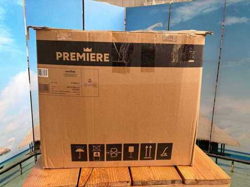 Premiere / Amica KH 17286-3 E Okap kuchenny, 60 cm, stal nierdzewna, powrót