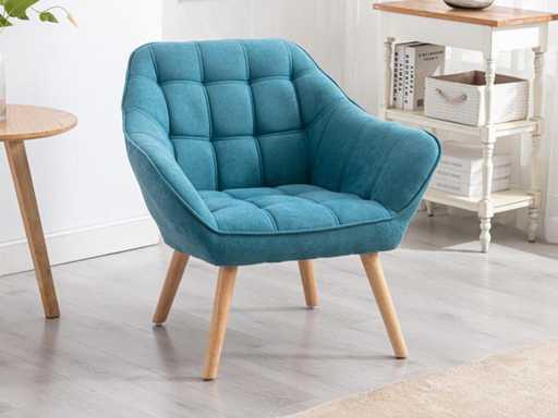 Fauteuil en tissu bleu