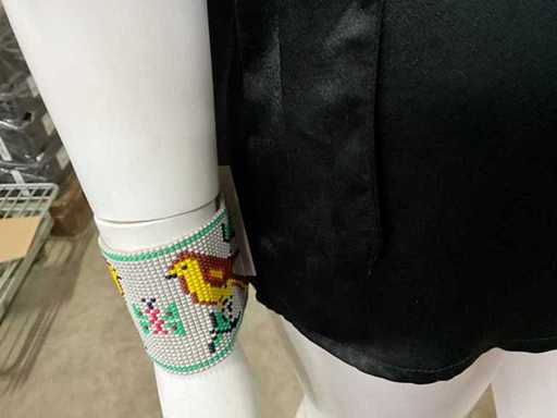 Fair Forward Fairtrade Gumka z koralikami bransoletka Ptak (135x)