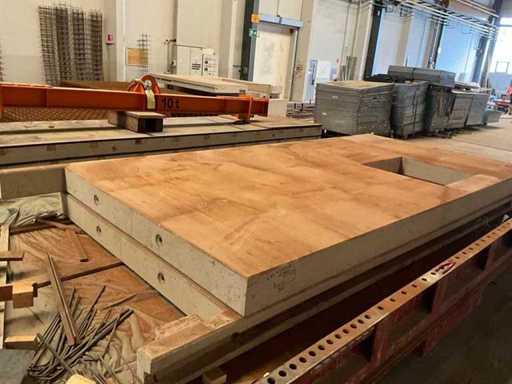 Éléments muraux préfabriqués avec découpe 4,86x2,18x0,21 m (2x)