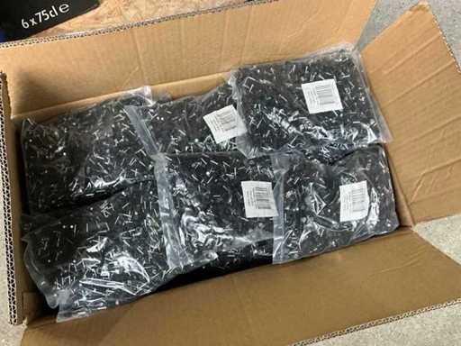 Clip per cavi imballaggio nero 1000 pezzi (40x)