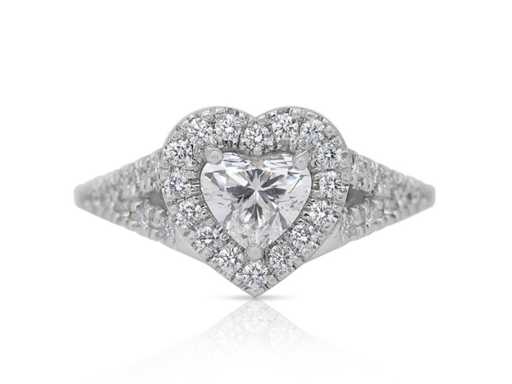 Luxe Ring Natuurlijke Diamant 1,15 karaat in 18 karaat witgoud