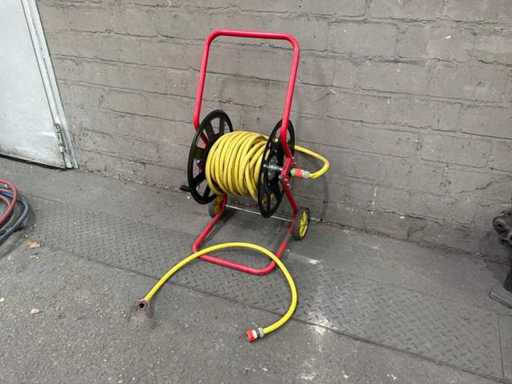 Reel with garden hose