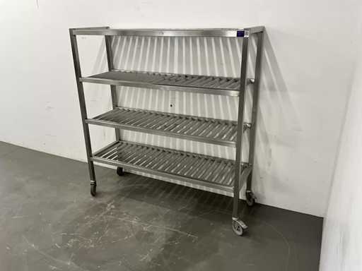 Mobile stainless steel shelving