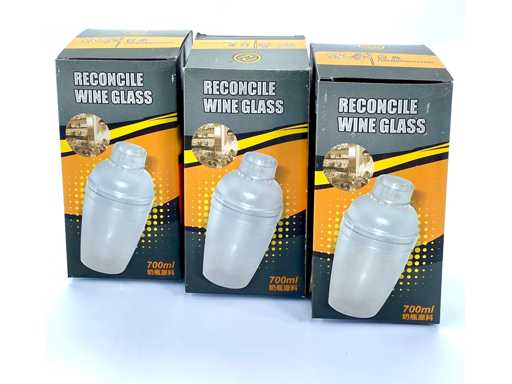*NOU* Shaker de cocktail 700ml, transparent, shaker din plastic (800 piese)