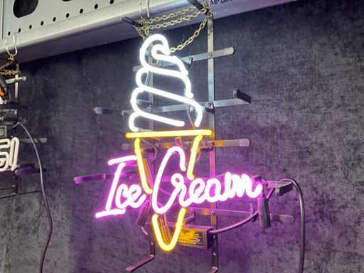 Gelato in vetro Decorazione al neon