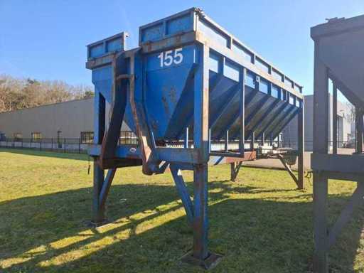 Remorque à bande - 2002 - système à crochet et câble - Conteneur à déchargement