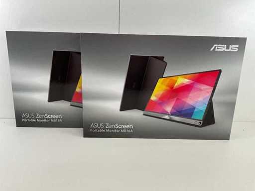 Asus ZenScreen (MB16A) 16" 1920x1080 (FHD) tragbare USB-Monitore (Neu) (2x)