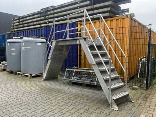 Doppelseitige Edelstahltreppe