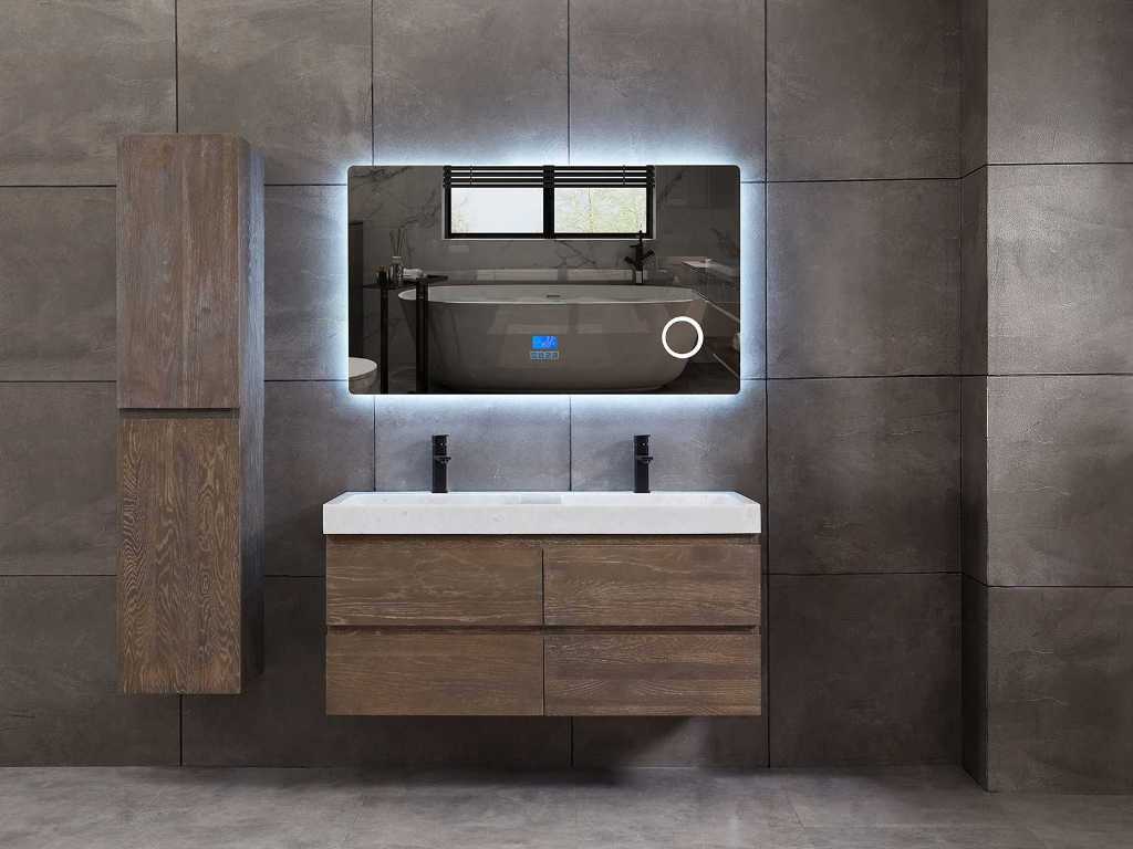 Badezimmerschrank aus Eiche 120cm (3 Farben verfügbar) 