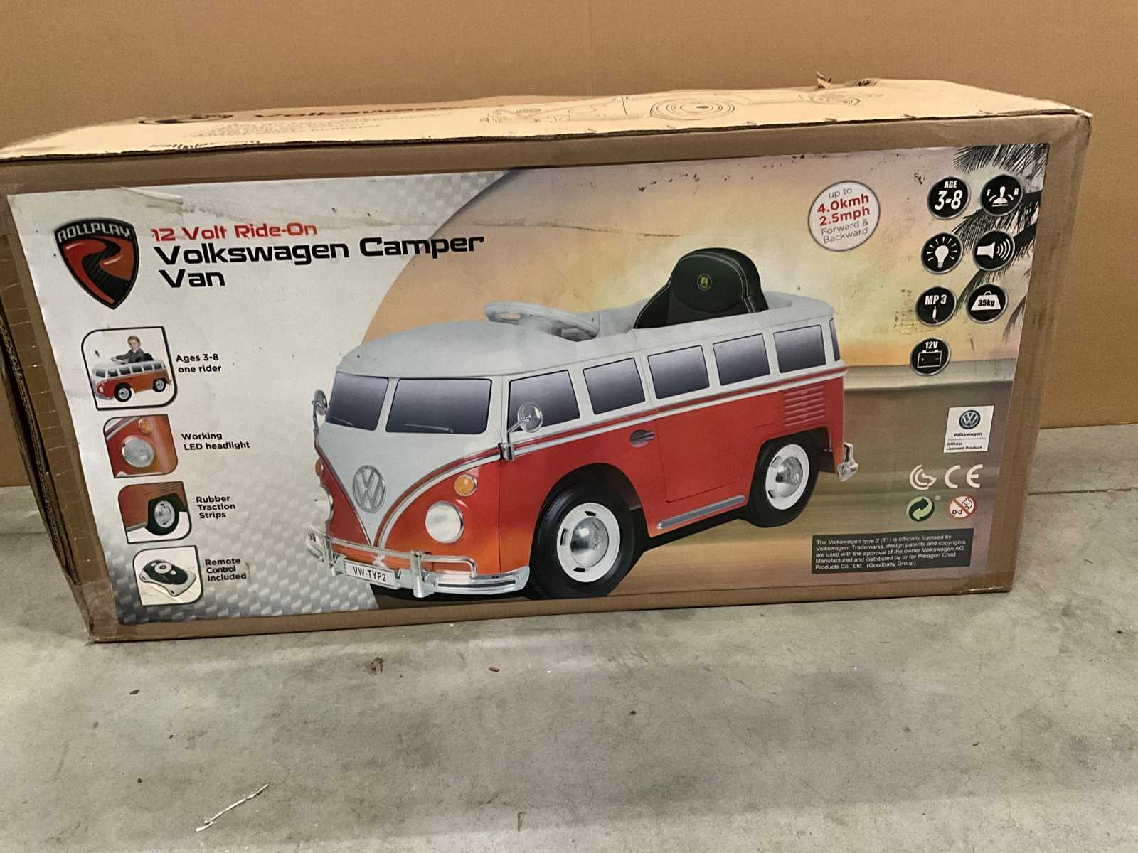 Vw bus ride on hot sale 12v