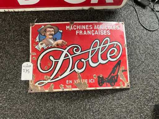 Panneau émaillé vintage Dollé
