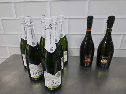 Cava en Prosecco fles (8x)
