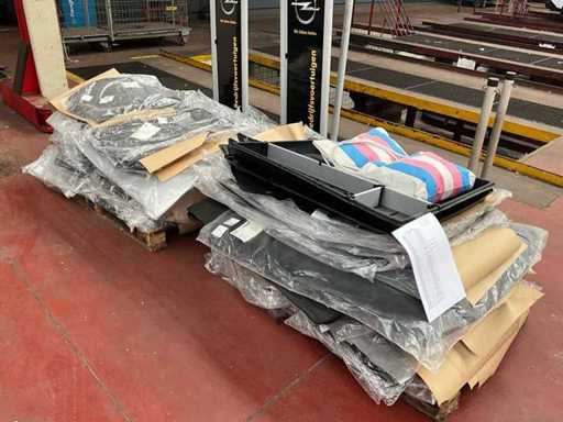 lot of car carpets and trunks 