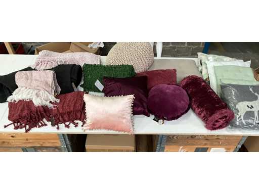 Linen & More Mix kavel Sierkussens en plaids