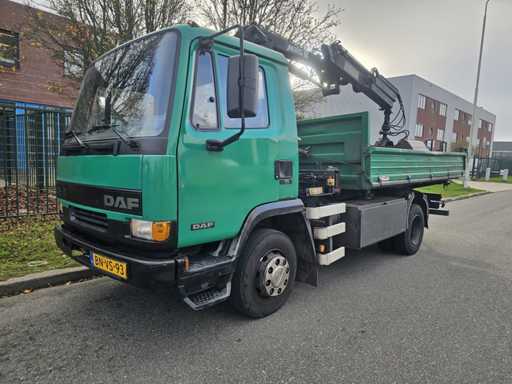 DAF - AE45/150 TI - Met MKG laadkraan met roterende knijper en Kipper - Eerste eigenaar - 131699KM - APK 8-2026