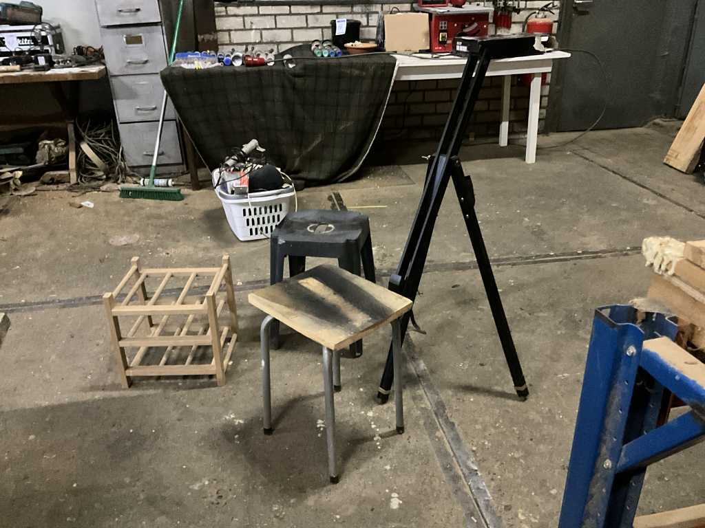 Easel and wine rack