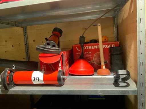 Rothenberger Rioolontstopper en 2 ontstoppingspompen