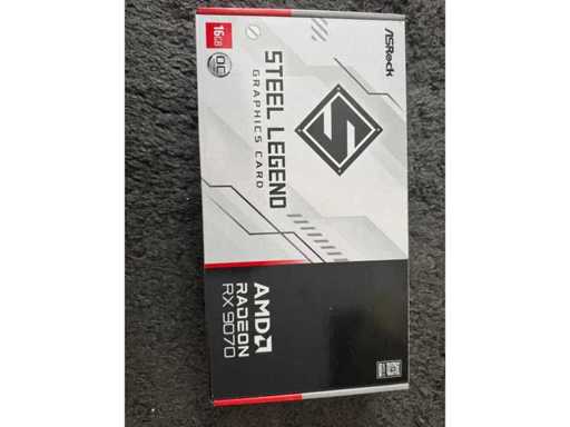 ASRock AMD Radeon RX 9070 Steel Legend Electronics - Graphics Card 3pcs - NEW orig. packaging