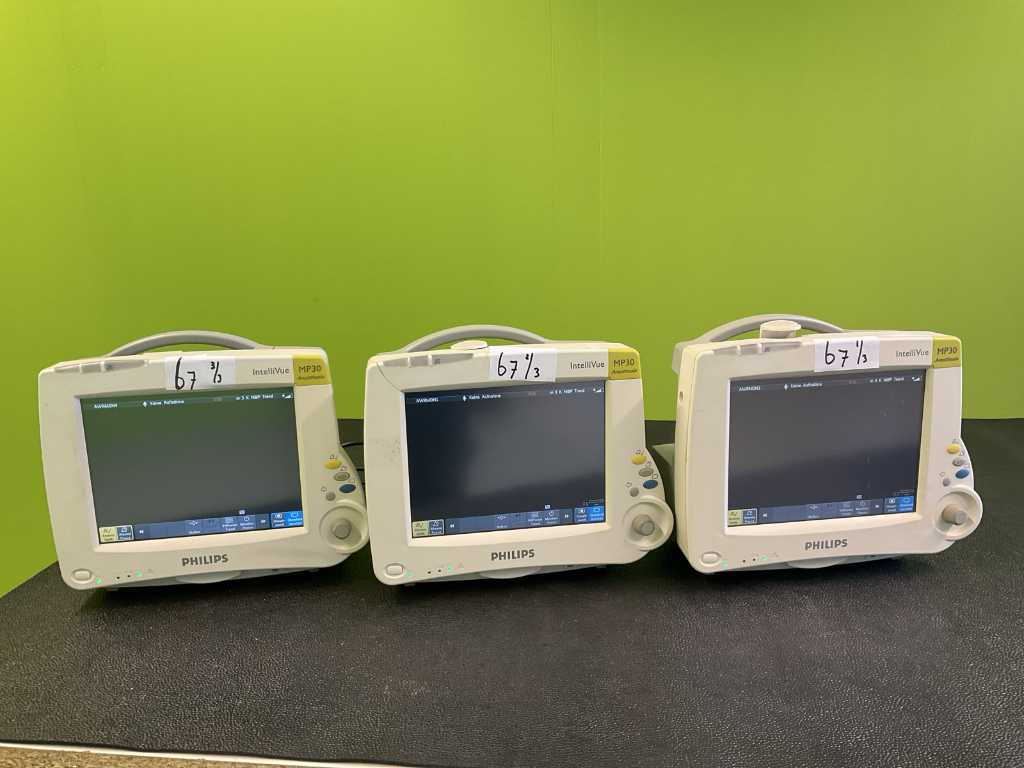 2005 Philips IntelliVue MP30 Anesthesia Patient Monitor (3x)
