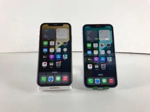 Apple iPhone XR - 64/256 Go - Noir/Bleu (2x)