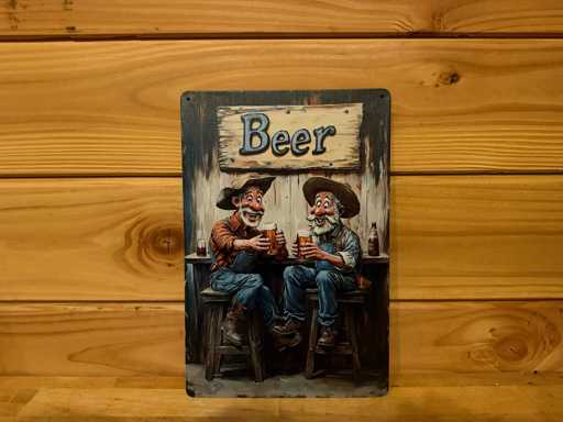 Metalen reclamebord 30x20cm