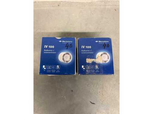Itho Daalderop - IV 100 - Ventilatore bagno/WC, ventilatore scorrevole 100 mm (2x)