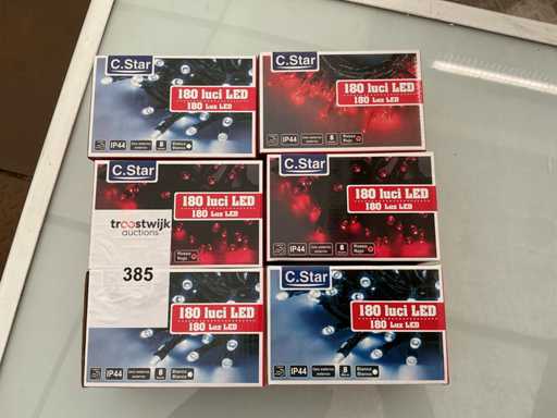 C.Star. Schutzart IP44. Innen- / Außenbereich, Weihnachts-LED-Beleuchtung. (6-fach)