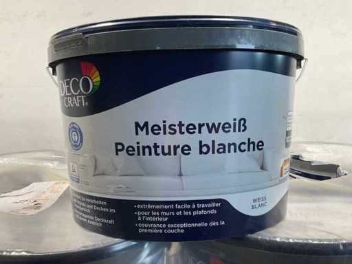Matte wall and ceiling paint professional - 10 liters - white (10x)