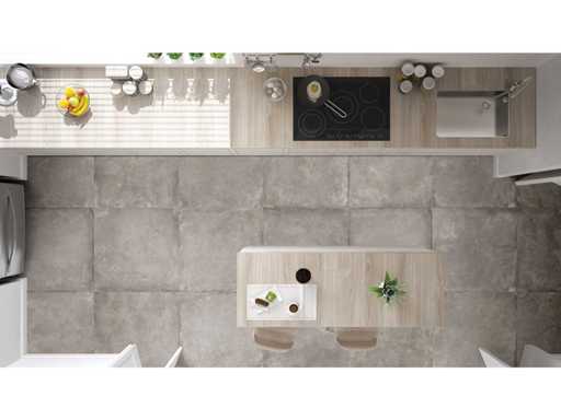 51.20m² Marmo Cemento Taupe 80x80 rectifié, effet béton, sol et mur, Neuf emballé