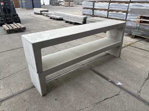 Zitbank beton - Grijs - 220 cm (2x)