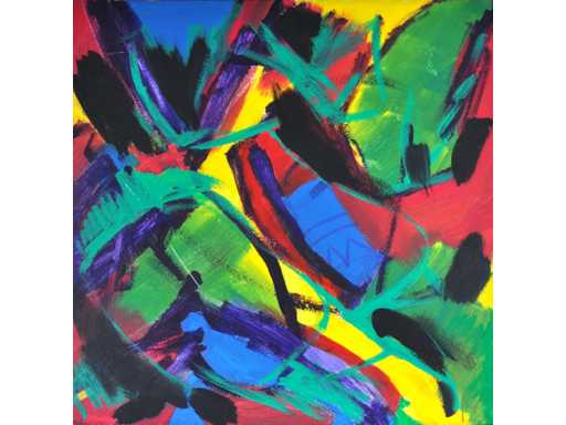 Gerard Vanhove - Tshibinda ilonga - acryl op paneel