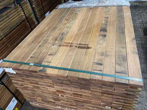 Planches Guyana Ipé rabotées 1250x70x25mm (238x)