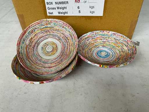 Bol Fair Trade ?20cm făcut din hârtie reciclată (40x)