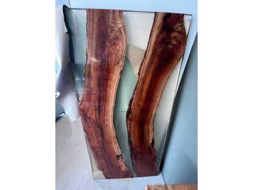 DiningTable, epoksyd, ekskluzywne 180x100, wraz z metalową nogą 8x8 nową