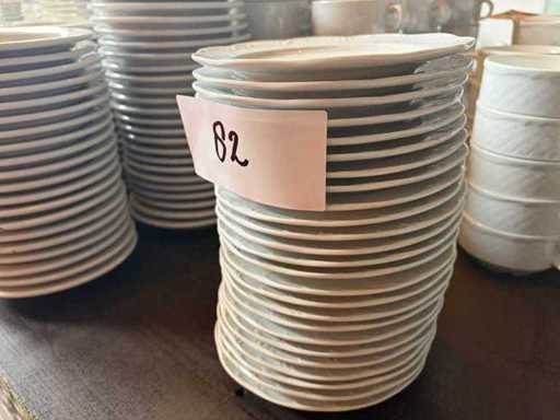 Plat classique en porcelaine rose (26x)