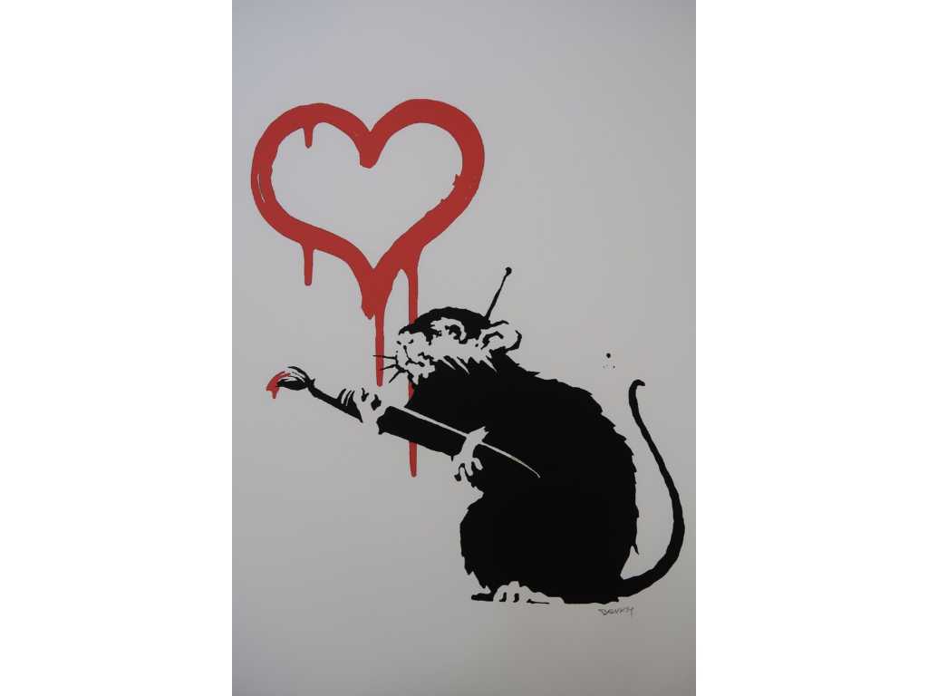 BANKSY 'Love Rat' (ed 150) (70 x 49 cm)